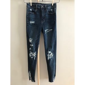 American Eagle High Rise Distressed Jeggings